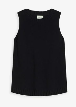 Discount Top de punto de algodón con textura nudosa Mujer Camisetas|Ropa De Punto