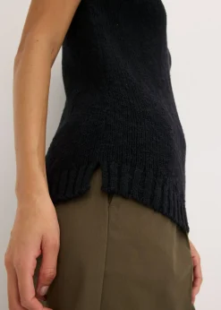 Discount Top de punto de algodón con textura nudosa Mujer Camisetas|Ropa De Punto