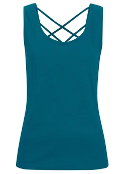 Hot Top de punto de algodón orgánico puro Mujer Camisetas