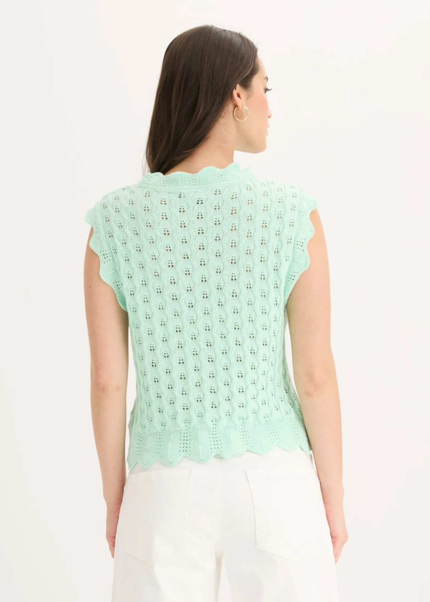 Clearance Top de punto de algodón puro Mujer Novedades|Ropa De Punto