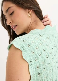 Clearance Top de punto de algodón puro Mujer Novedades|Ropa De Punto