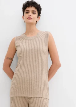 New Top de punto de mezcla de viscosa Mujer Conjuntos De Ropa|Esenciales