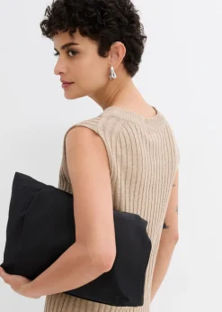 New Top de punto de mezcla de viscosa Mujer Conjuntos De Ropa|Esenciales