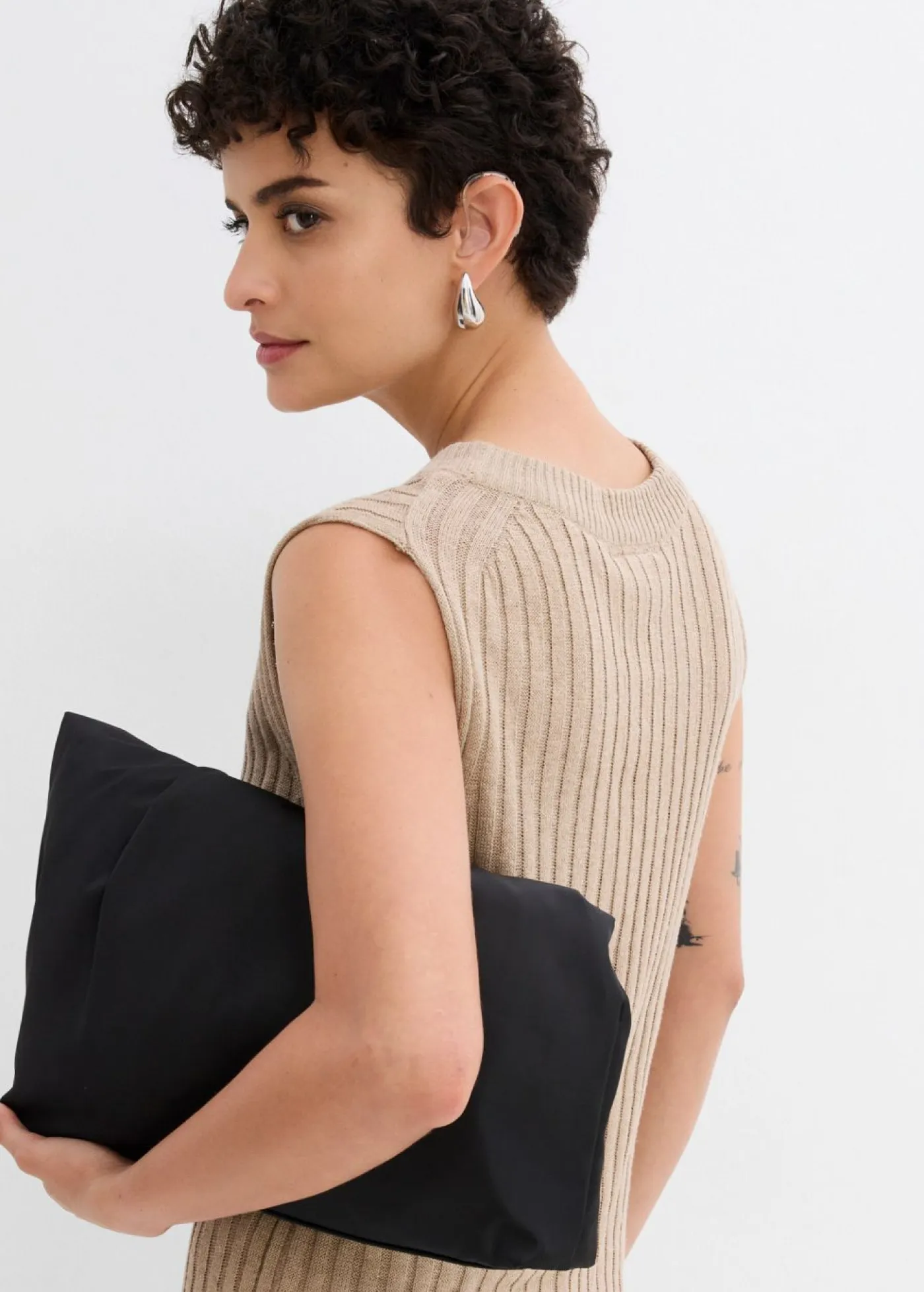 New Top de punto de mezcla de viscosa Mujer Conjuntos De Ropa|Esenciales