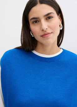Discount Top de punto de viscosa fina con forma abullonada Mujer Esenciales|Camisetas