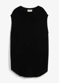 Online Top de punto de viscosa fina con forma abullonada Mujer Esenciales|Camisetas