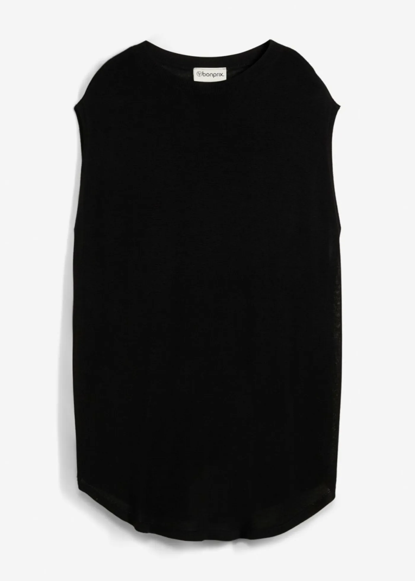 Online Top de punto de viscosa fina con forma abullonada Mujer Esenciales|Camisetas