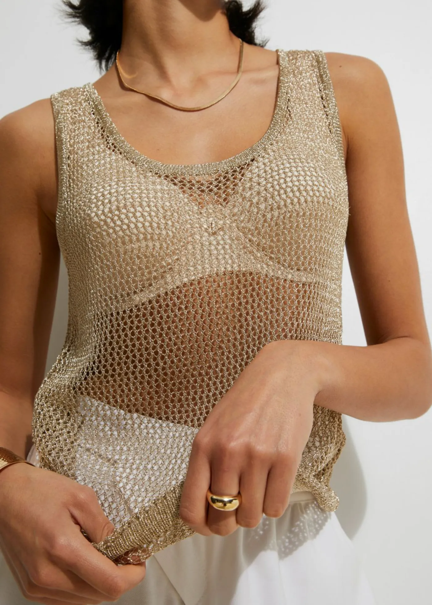 Online Top de punto en suave mezcla de viscosa Mujer Camisetas|Ropa De Punto