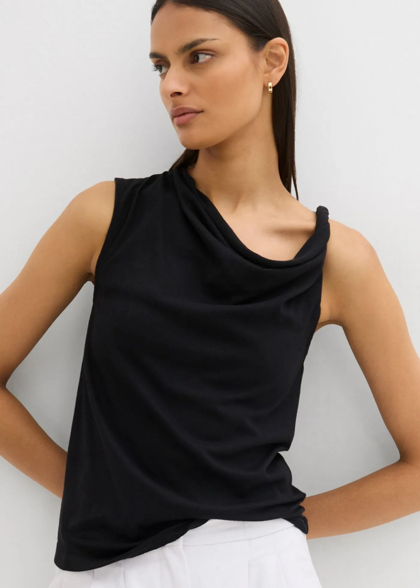 Outlet Top de punto ligero Mujer Esenciales|Camisetas