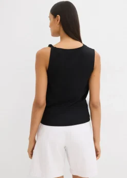 Outlet Top de punto ligero Mujer Esenciales|Camisetas