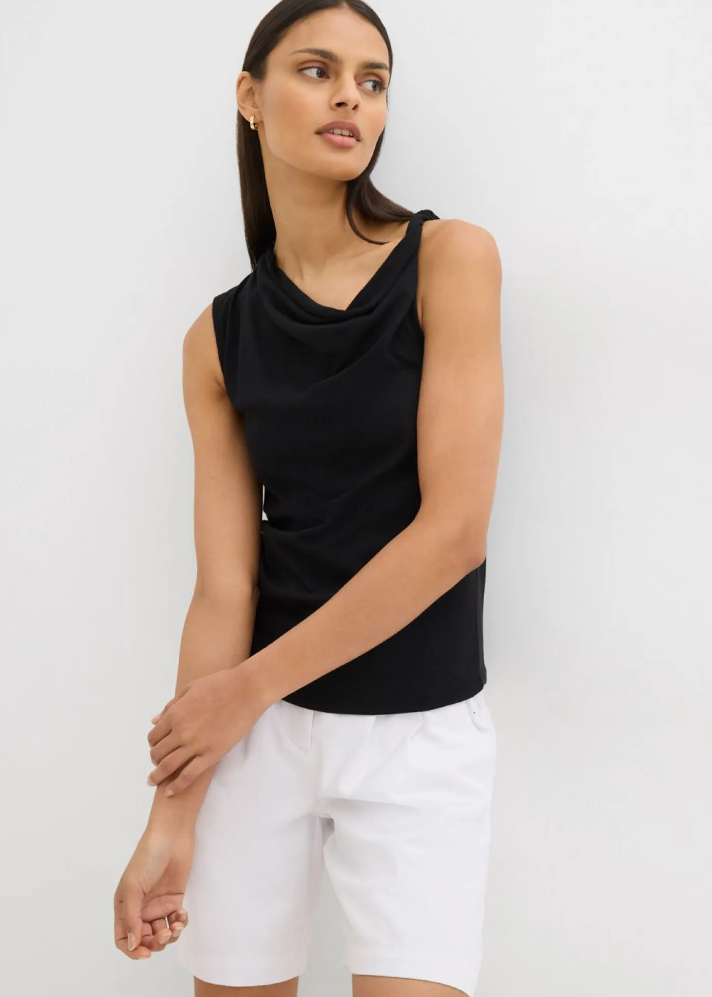 Outlet Top de punto ligero Mujer Esenciales|Camisetas