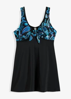 Clearance Top de tankini largo con tirantes anchos Mujer Conjuntos De Traje De Baño|Tankinis