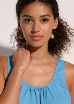 Discount Top de tankini oversize con corte de globo Mujer Conjuntos De Traje De Baño|Tankinis