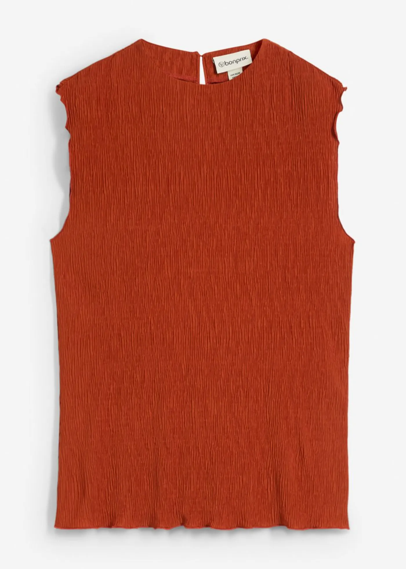 Sale Top de tejido arrugado estructurado Mujer Esenciales|Camisetas