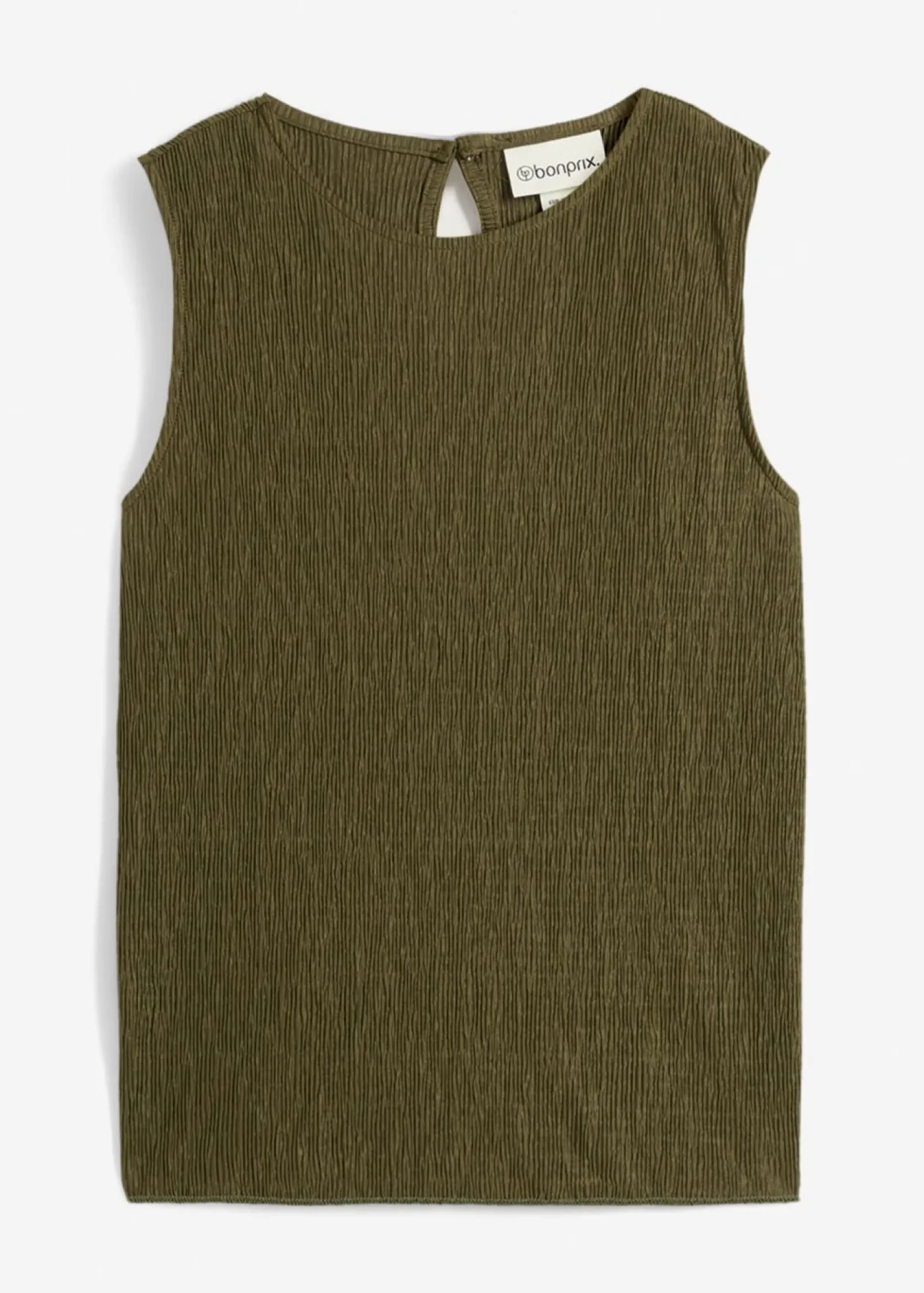 Outlet Top de tejido arrugado estructurado Mujer Esenciales|Camisetas
