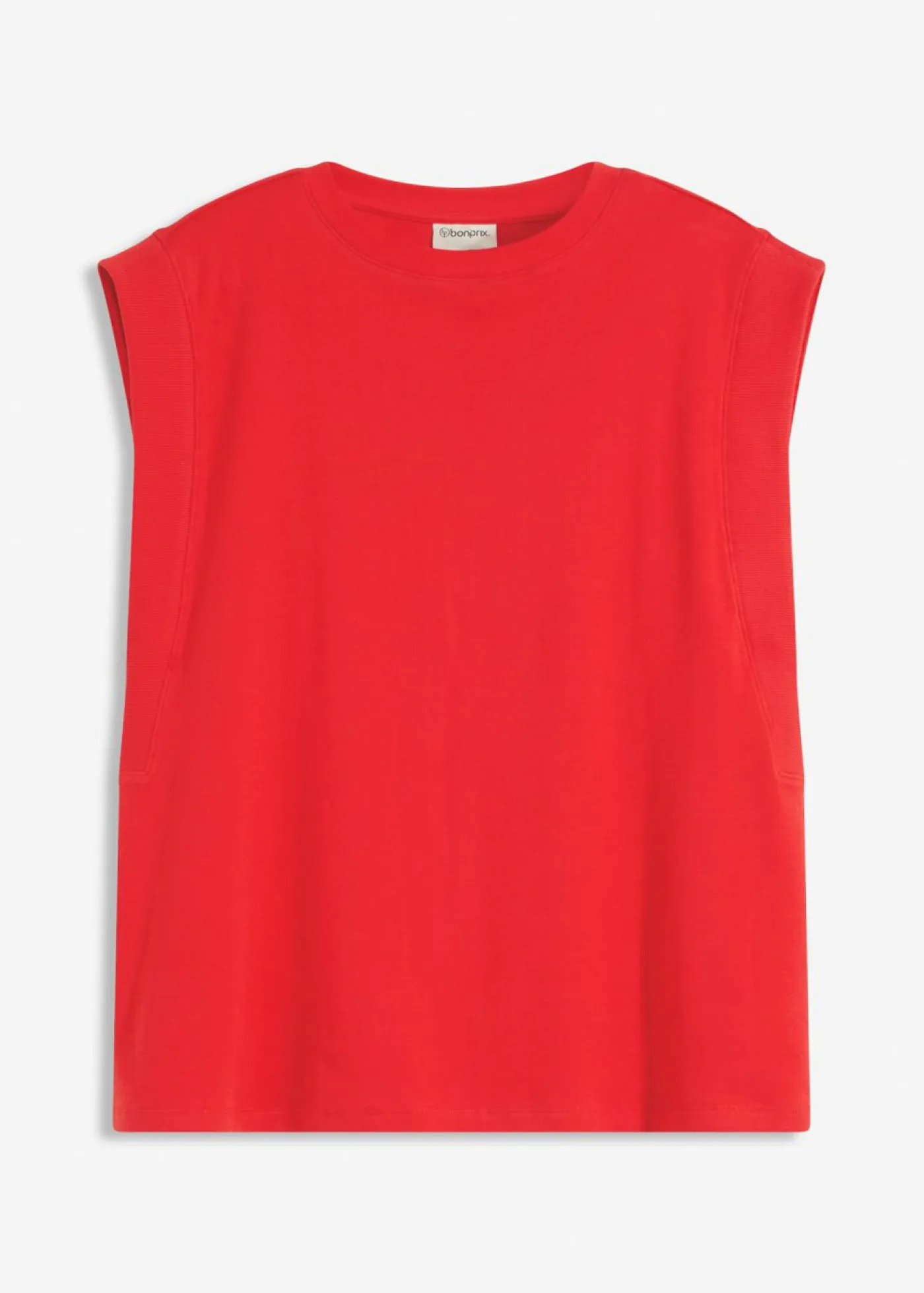 Outlet Top holgado con inserto de canalé en las mangas Mujer Camisetas
