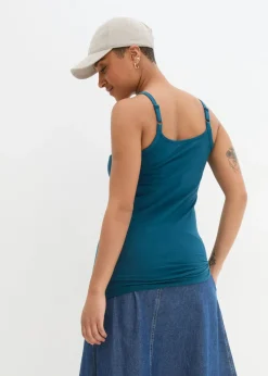 Sale Top largo con tirantes finos de algodón (2 unidades) Mujer Camisetas Interiores|Básicos