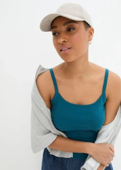 Sale Top largo con tirantes finos de algodón (2 unidades) Mujer Camisetas Interiores|Básicos