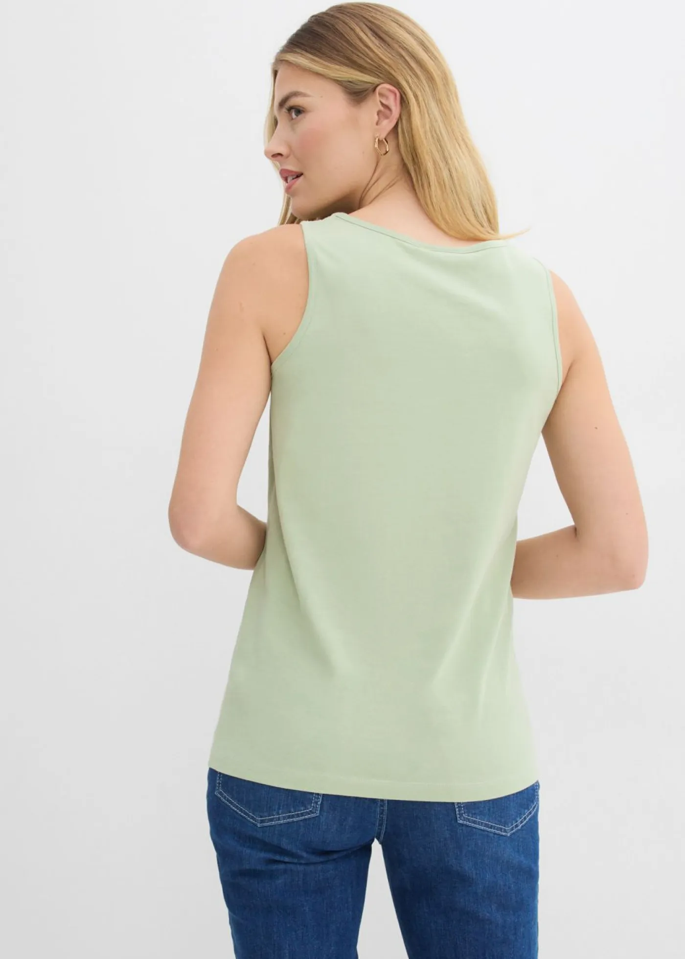 Top largo de algodón orgánico puro (5 unidades) Mujer Camisetas Interiores|Básicos