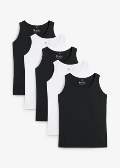 Outlet Top largo de algodón orgánico puro (5 unidades) Mujer Camisetas Interiores|Básicos