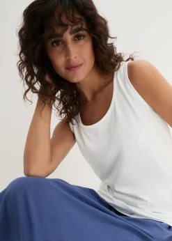 Outlet Top largo de algodón orgánico puro (5 unidades) Mujer Camisetas Interiores|Básicos