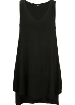 Best Top largo de mezcla de viscosa con doble capa Mujer Camisetas