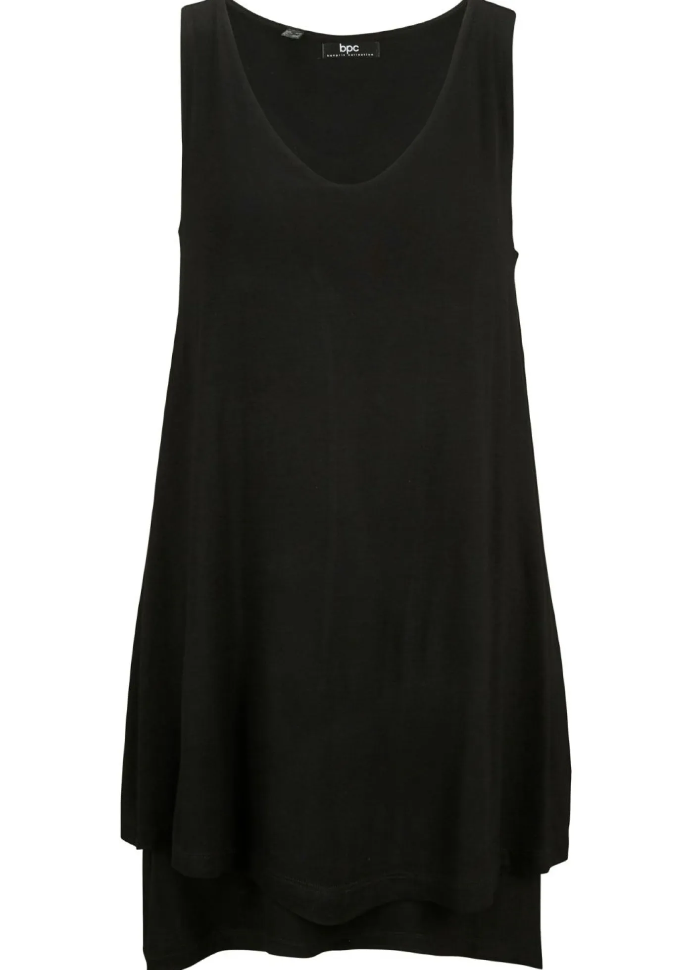 Best Top largo de mezcla de viscosa con doble capa Mujer Camisetas