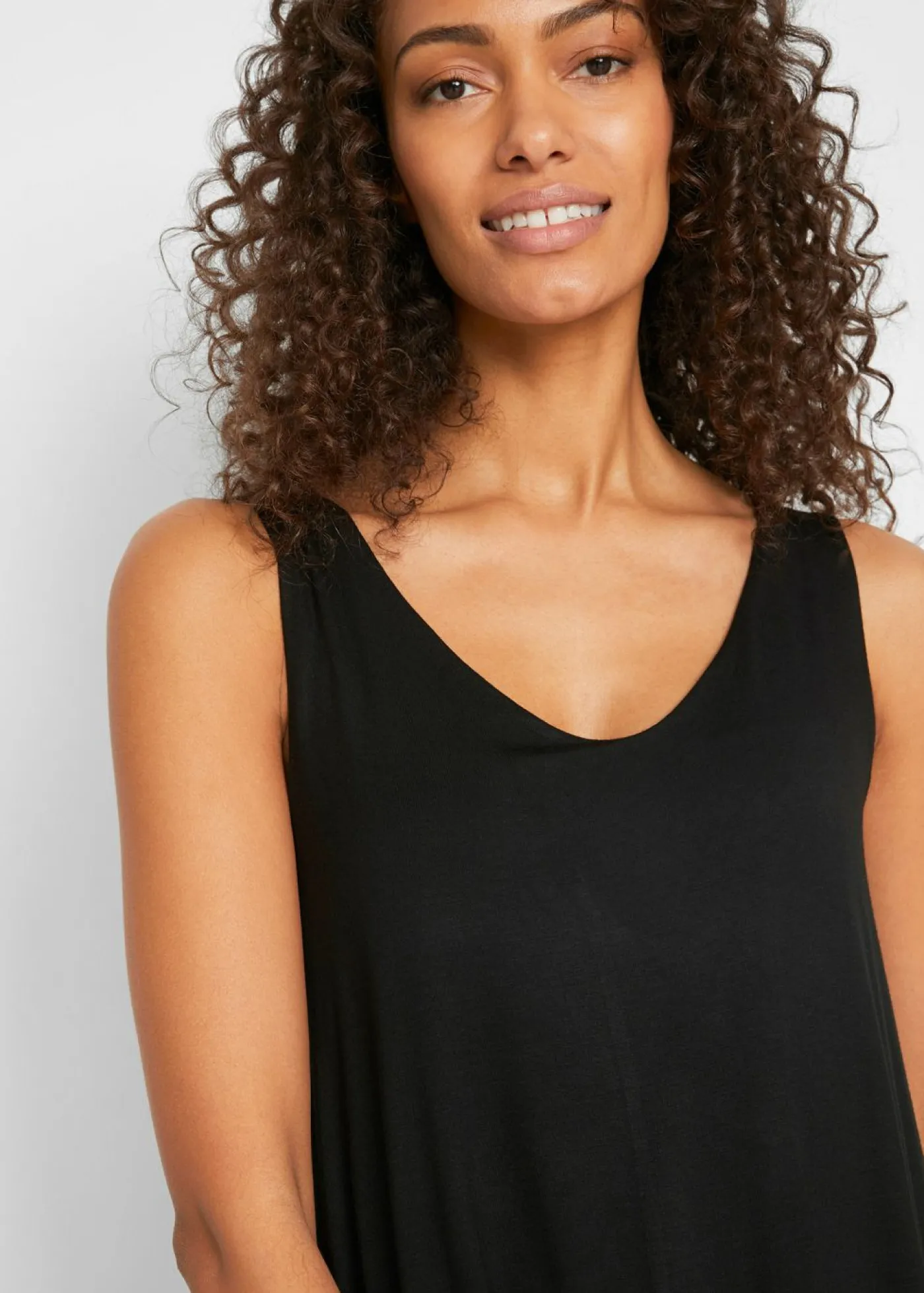 Best Top largo de mezcla de viscosa con doble capa Mujer Camisetas