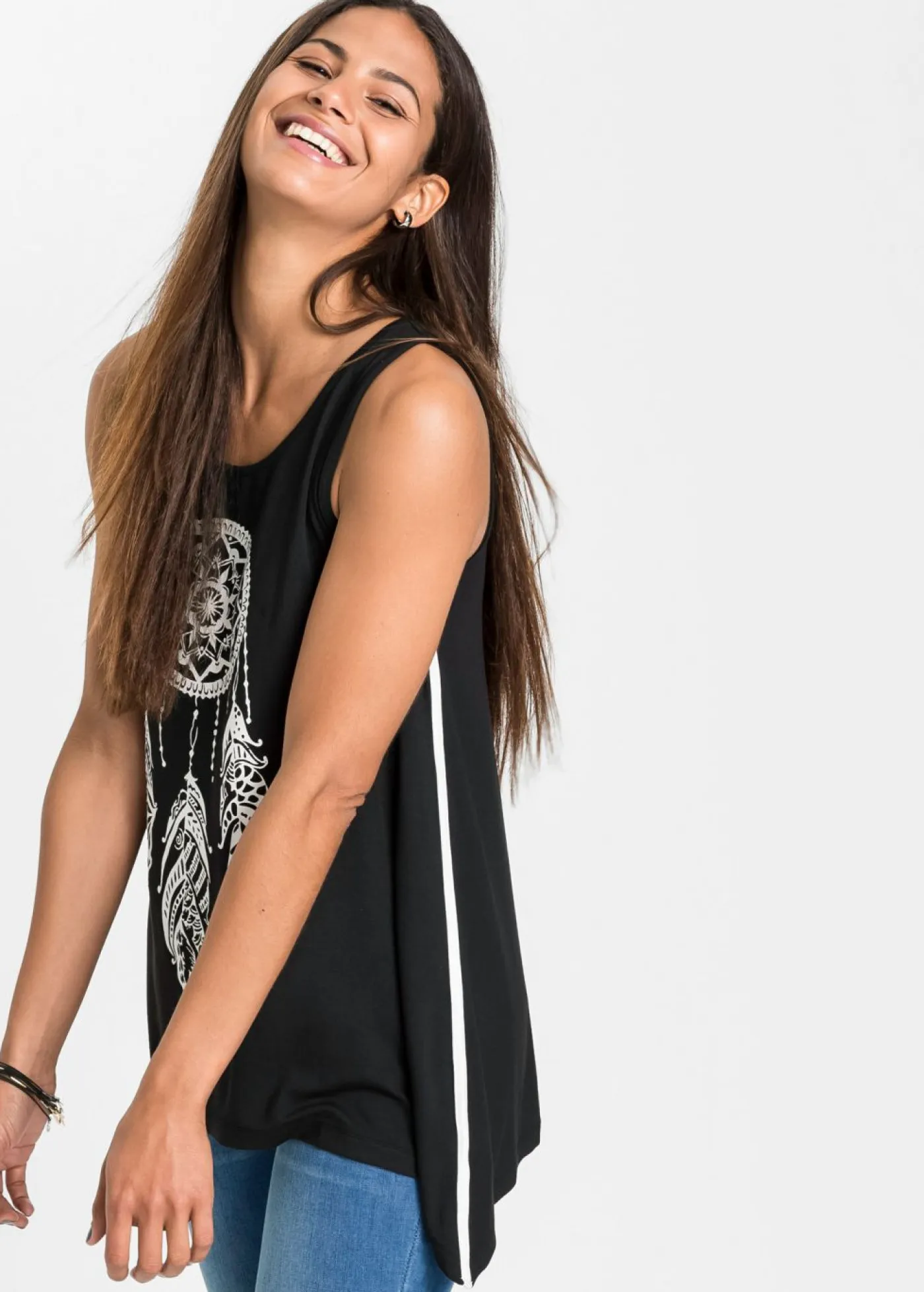 Best Top largo de viscosa suave Mujer Camisetas