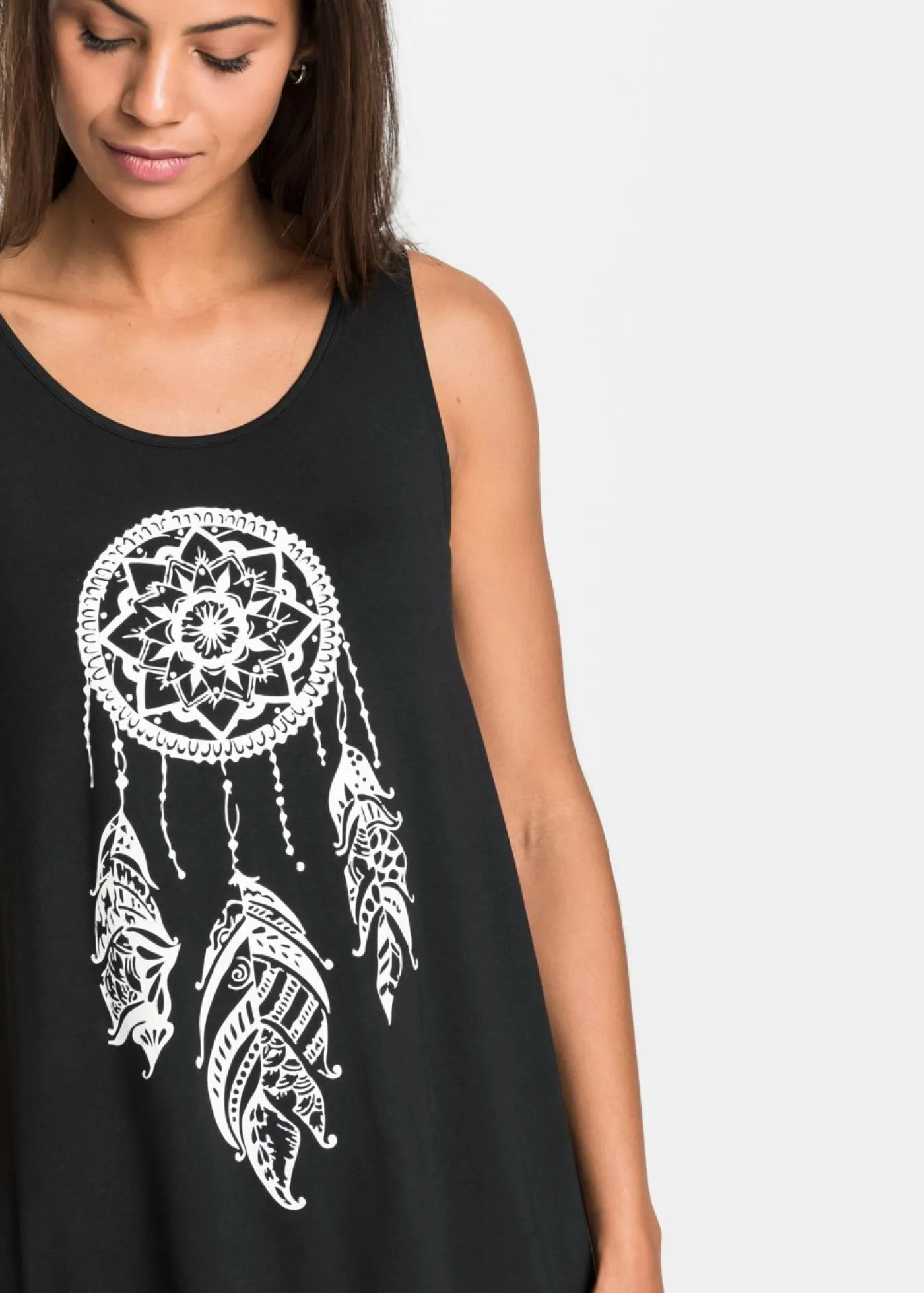 Best Top largo de viscosa suave Mujer Camisetas