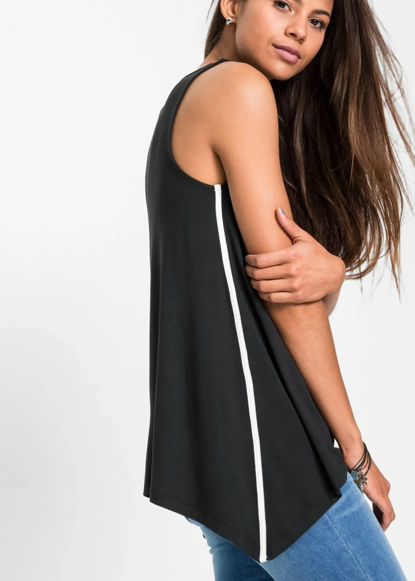 Best Top largo de viscosa suave Mujer Camisetas