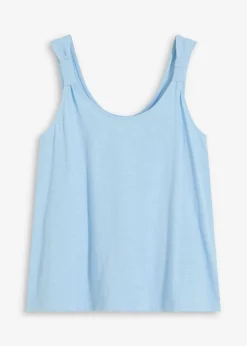 Hot Top sin mangas de algodón orgánico puro Mujer Camisetas