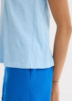 Hot Top sin mangas de algodón orgánico puro Mujer Camisetas