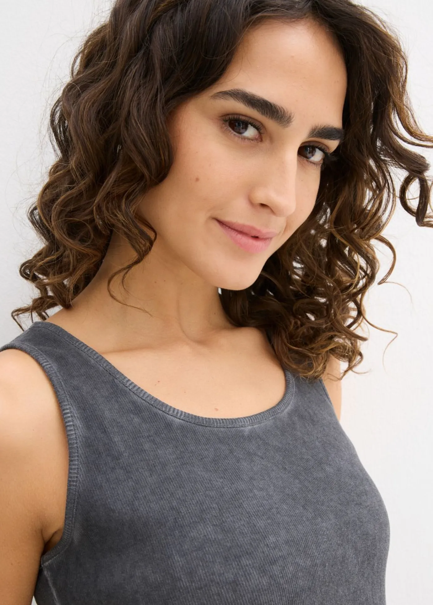 Clearance Top sin mangas de algodón orgánico puro Mujer Camisetas