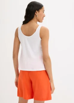 Online Top sin mangas de algodón orgánico puro Mujer Camisetas