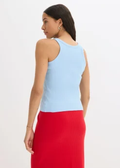 Discount Top sin mangas de canalé Mujer Camisetas Interiores|Básicos