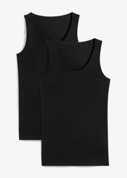 Online Top sin mangas elástico (2 unidades) Mujer Camisetas Interiores|Básicos