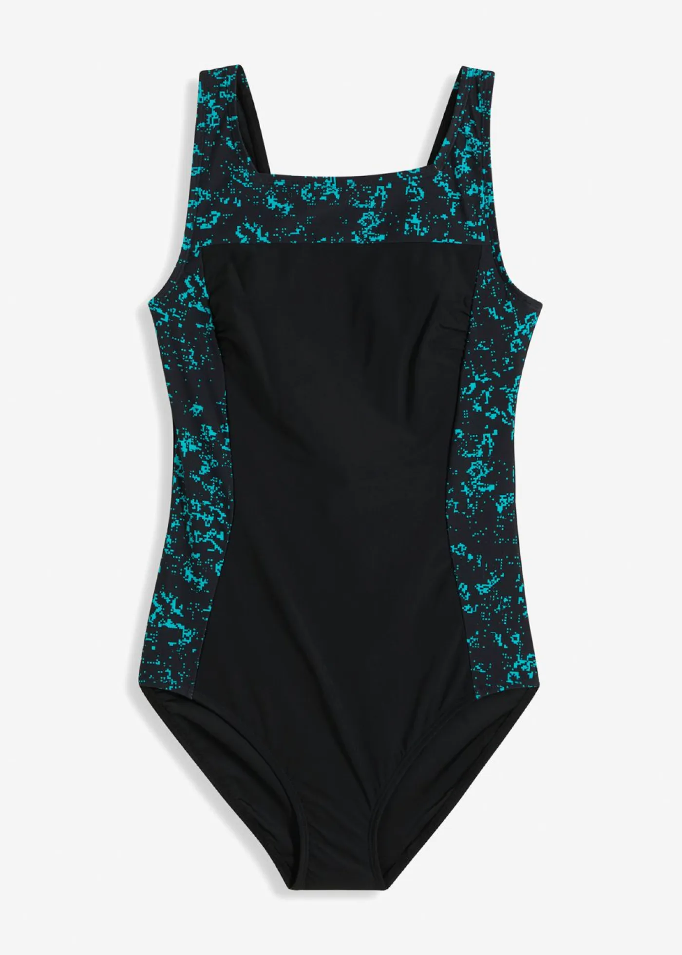 Traje de baño con efecto moldeador medio con escote cuadrado Mujer Ropa De Baño Deportiva|Vestidos Moldeadores