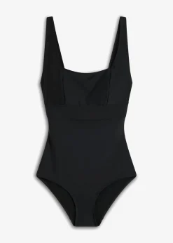 Sale Traje de baño con efecto moldeador medio con escote cuadrado Mujer Vestidos Moldeadores|Bañadores