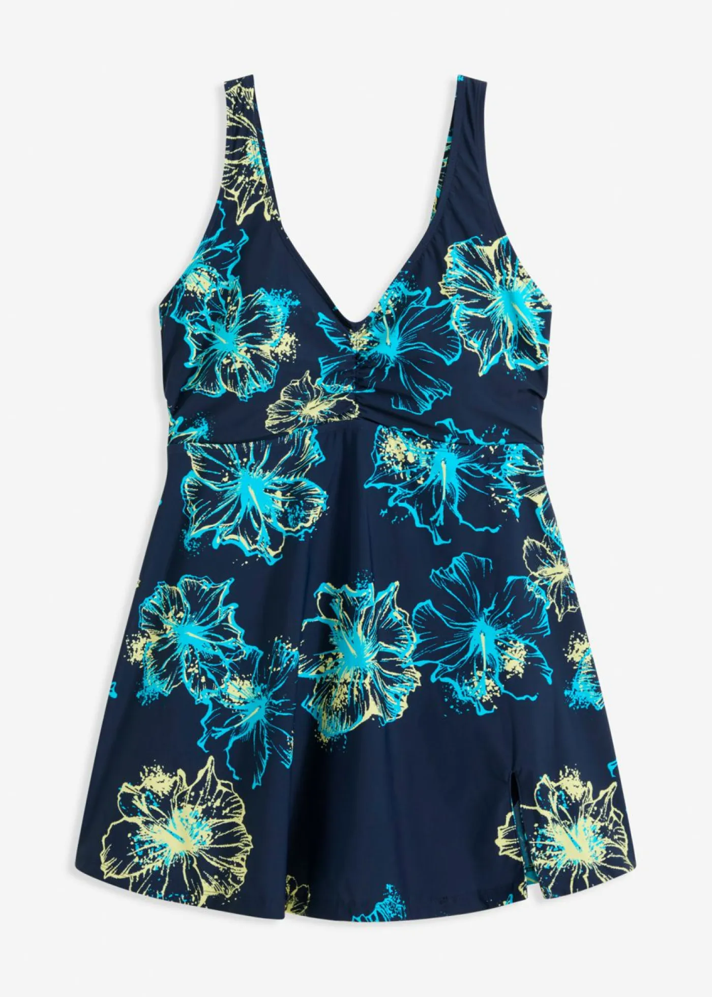 New Traje de baño con efecto moldeador medio y escote en V Mujer Vestidos Moldeadores|Trajes De Baño