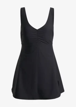 New Traje de baño con efecto moldeador medio y escote en V Mujer Vestidos Moldeadores|Trajes De Baño