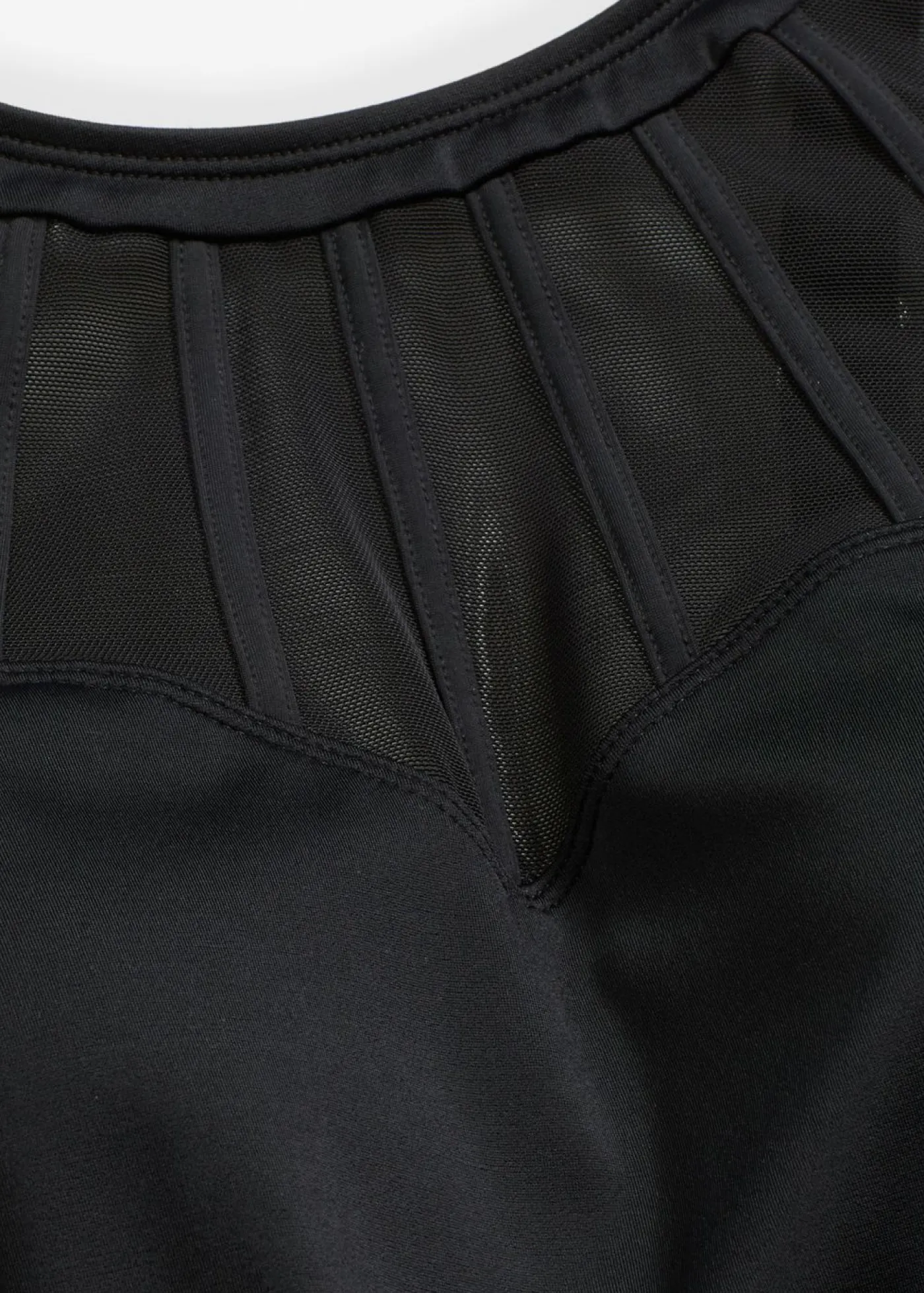 Clearance Traje de baño con efecto moldeador medio y malla transparente Mujer Vestidos Moldeadores|Trajes De Baño