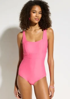 Discount Traje de baño con efecto moldeador medio con escote cuadrado Mujer Vestidos Moldeadores|Bañadores