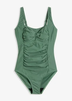 Outlet Traje de baño con efecto moldeador medio y aspecto cruzado Mujer Vestidos Moldeadores|Bañadores