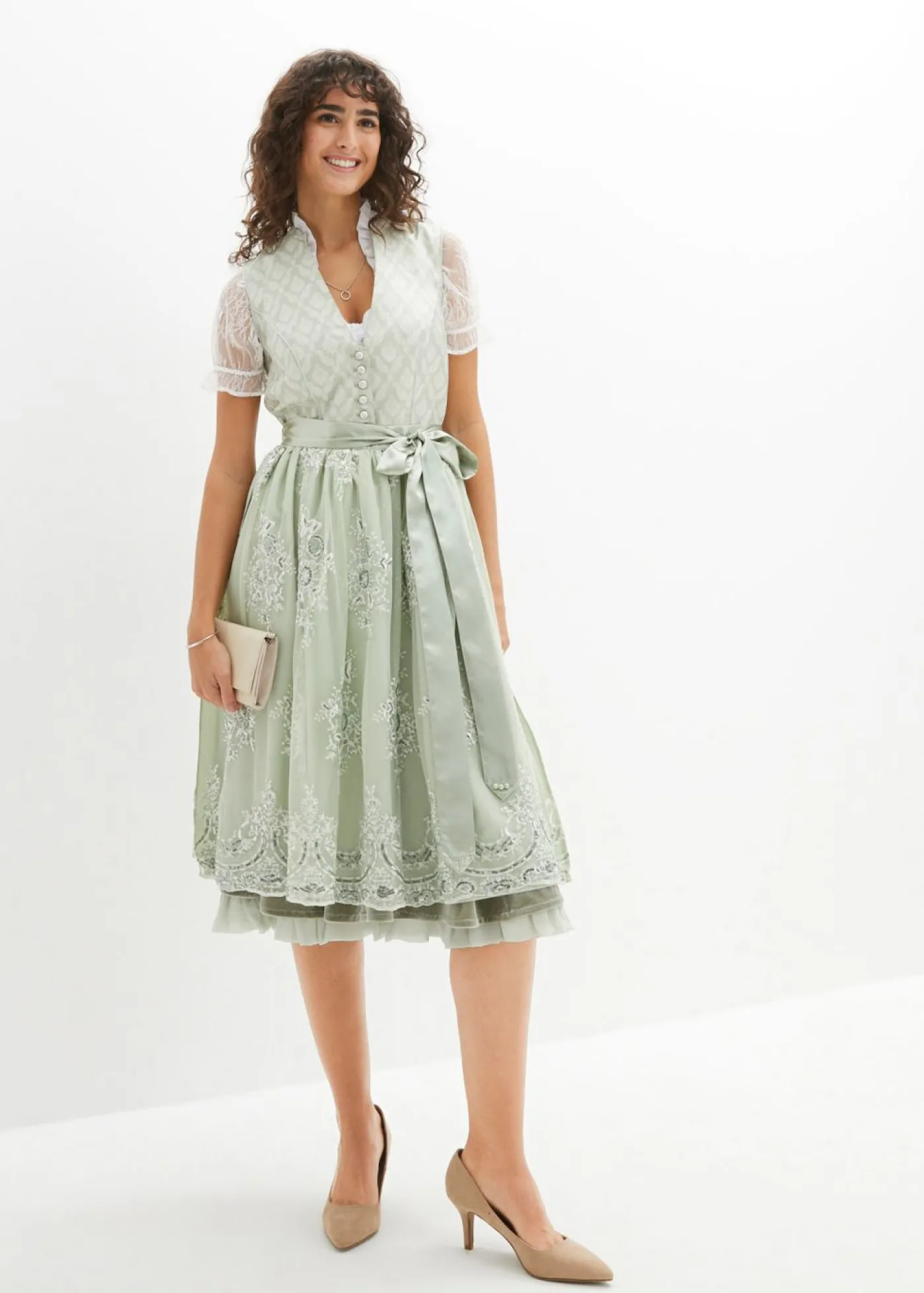 Online Traje tirolés y delantal (2 piezas) Mujer Vestidos