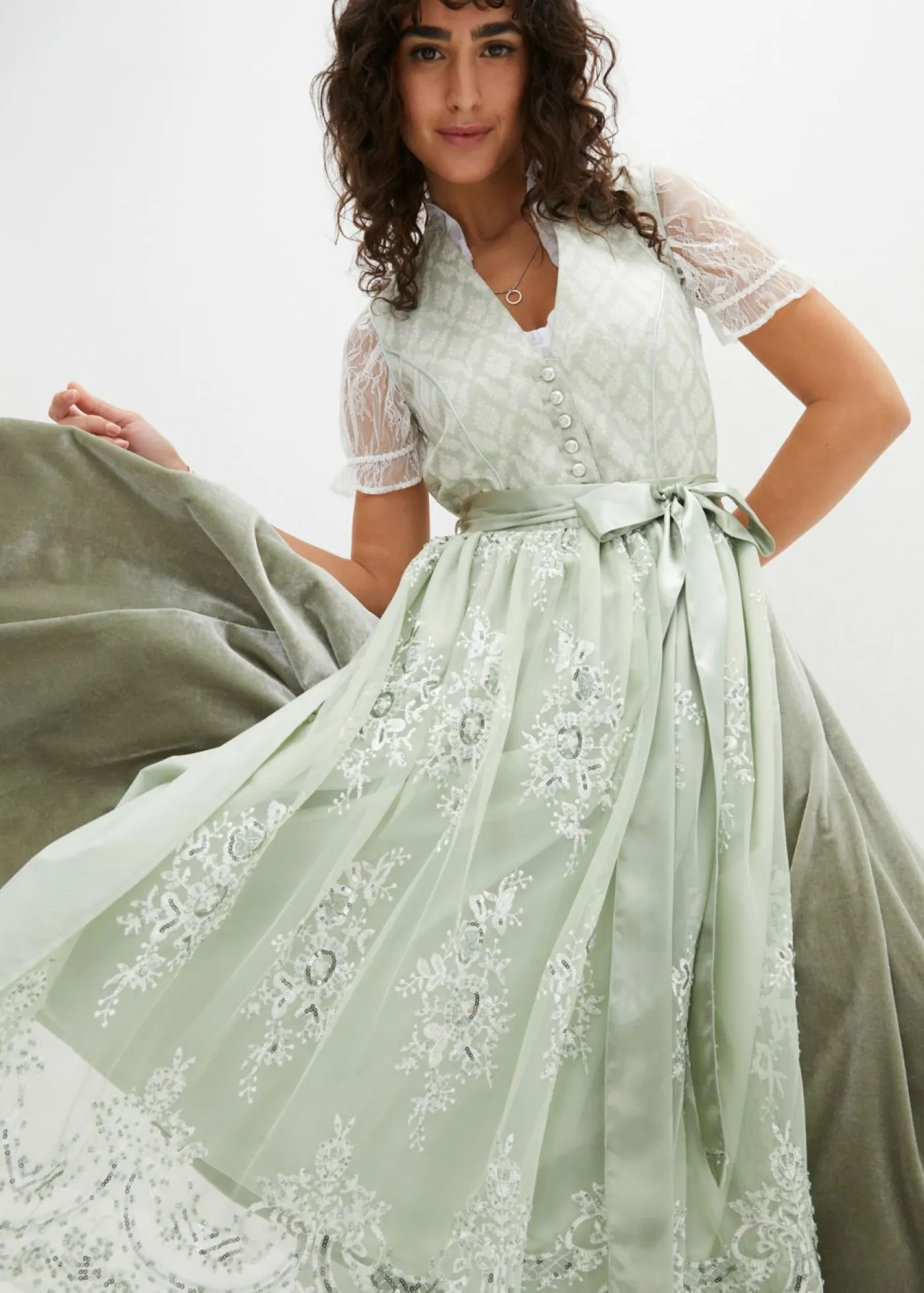 Online Traje tirolés y delantal (2 piezas) Mujer Vestidos