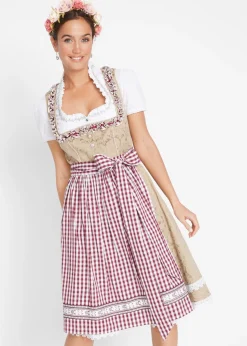 Hot Traje tradicional tirolés con delantal hasta la rodilla Mujer Vestidos