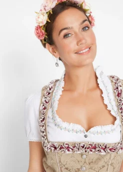 Hot Traje tradicional tirolés con delantal hasta la rodilla Mujer Vestidos