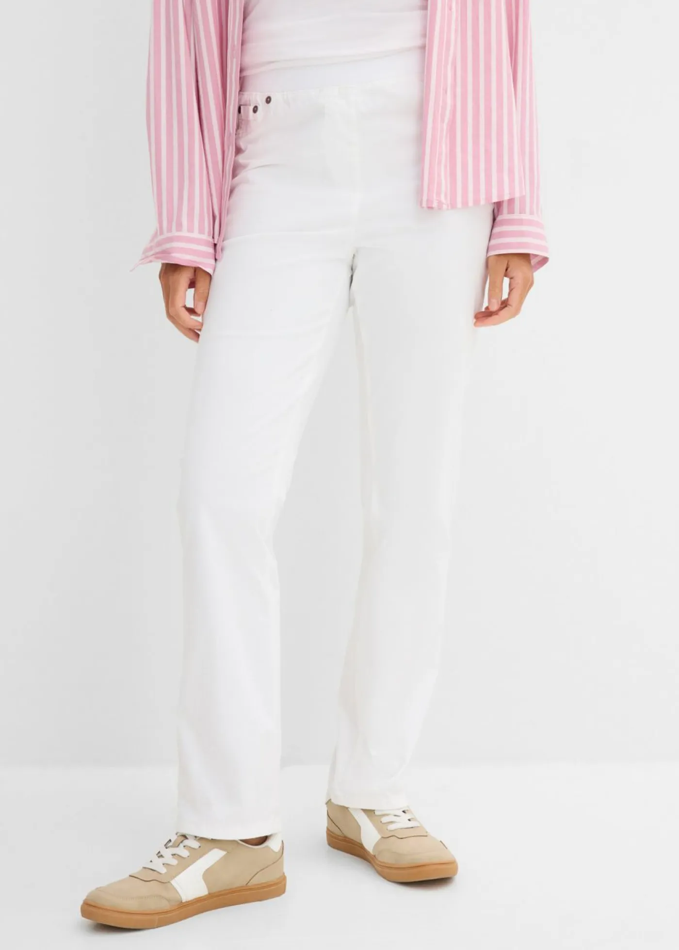 Sale Treggings de sarga de mezcla de algodón elástica Mujer Pantalones