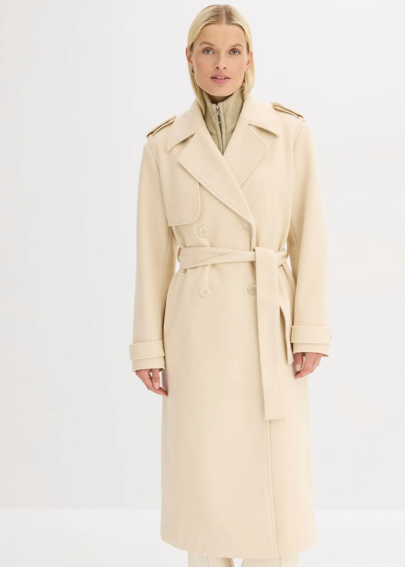 Hot Trenca con aspecto de lana Mujer Chaquetas Y Abrigos
